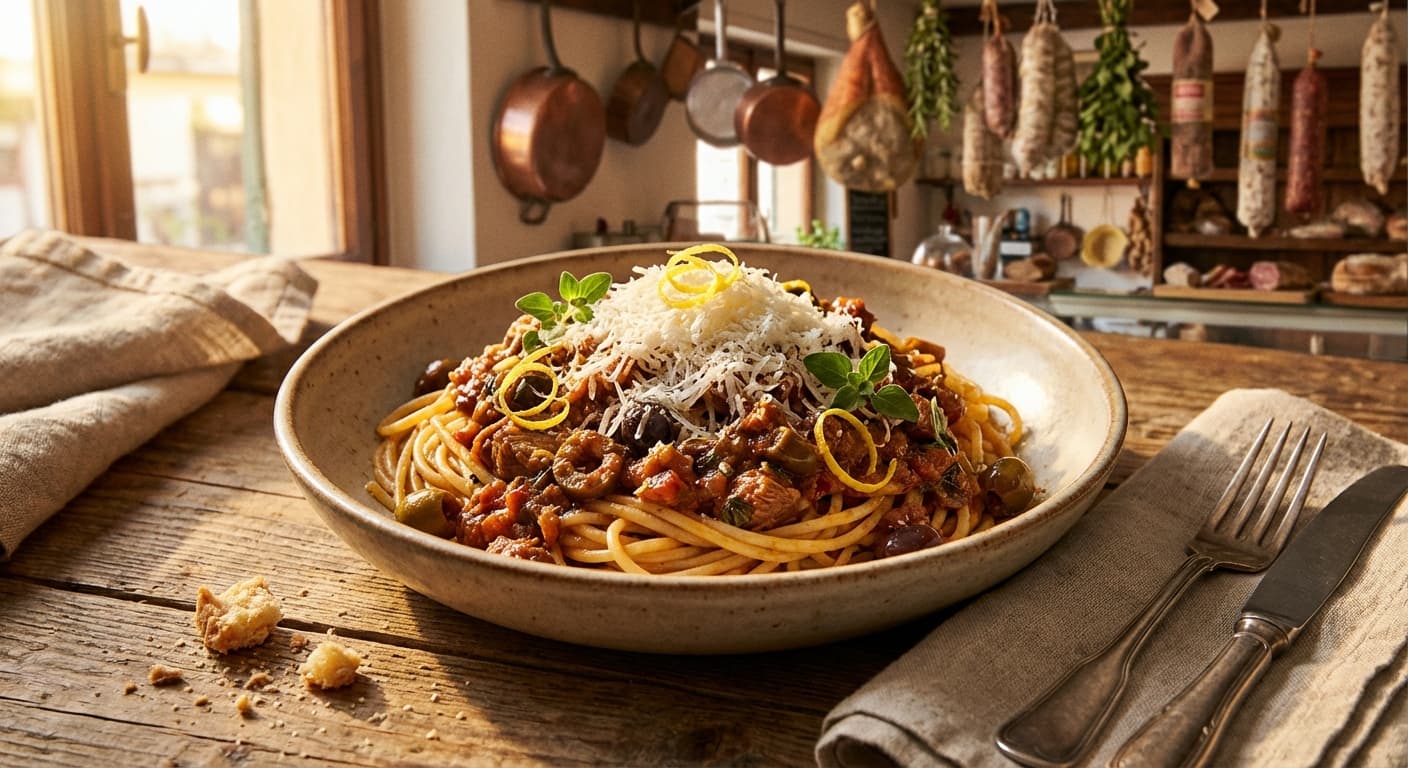 Spaghetti with Lamb Ragu